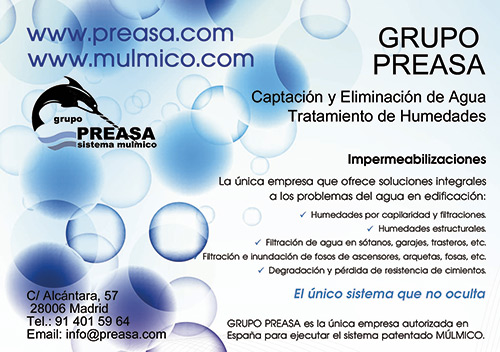 Grupo Preasa. Eliminacion de humedades y filtraciones.